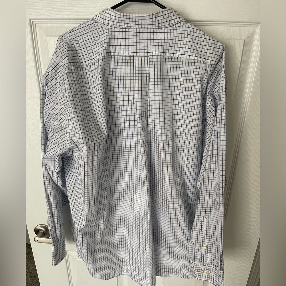 Blue Checkerboard Chaps Button Up - image 2